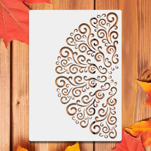1PC A4 Scroll Stencil Damask Corner Template Reusable Drawing Stencil for DIY Painting Wall Art Furniture Decor Scrapbooking Cra