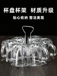 Heat Resistant Glass Cup with Handle for Living Room Home Use Drinking Tea Cup Set Guest Water Cup Set of 10