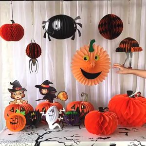 Mô hình giấy trang trí Halloween size to đèn lồng halloween bằng giấy treo tường Smart Baby