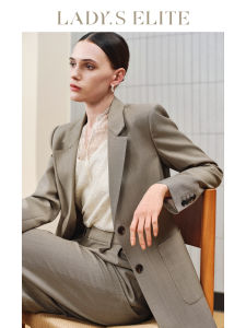 LadyS Elite | Business Wool Suit Wide-Leg Pants All-Season