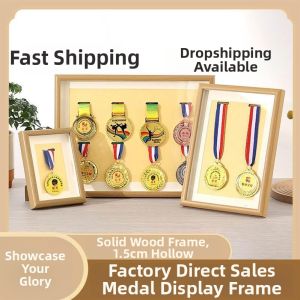 TEKANAI | Medal Trophy Display Frame Wooden Wall Hanging