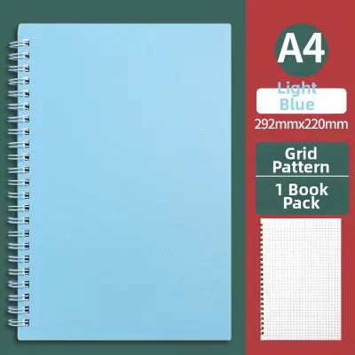 Retro Series A4 Notebook B5 Wirebound Loose Leaf Creative Ins Wind Small A5 Grid Line Notebook Simple Style for Primary School