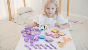 SG EmmAmy® 25pcs/set Kids Play Kitchen Tableware Tea Sets Afternoon Tea Desserts Childrens Toy Sets