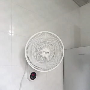 Wall Fan Electric Fan With Remote and Shaking Head Punching-free Electric Fan Silent Power-saving Shaking Head Hanging Wall Fan for home Office