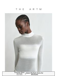 Acetate Lyocell Patchwork High Neck Tshirt