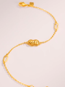 CHOW TAI FOOK 周大福 Pure Gold Peanut Bracelet - EOF1935