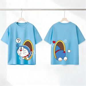 52TOYS | Summer Clothes Casuals Round Neck Shirt Doraemon Colorful T-shirt Printed Short-sleeved Outdoor Simple Comfortable Pullover Tops