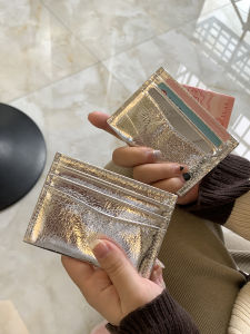 Túi Đựng Thẻ Bạc Da Thật Siêu Mỏng Cho Nữ Túi Đựng Thẻ Đa Năng Chống Từ Tính Túi Đựng Thẻ ATM Nhỏ Gọn Thời Trang