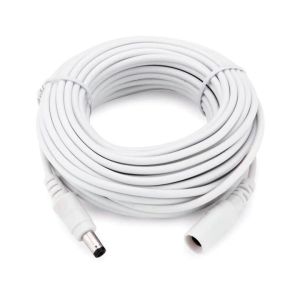 Copper DC Power Extension Cable 12V White 3M/5M/10M/15M/20M/30M/50M Extender Cord 2.1x 5.5mm Female to Male For LED Strip Camera
