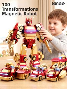 lekate | Transformer Mechanized Car Robot Magnetic Toy