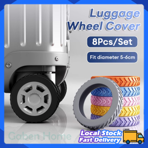 8PCS Luggage Wheels Protector Cover Premium Silicone Rubber Cover Silent Anti Scratches Travel Suitcase Casters Cover 行李箱輪子