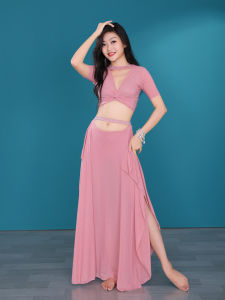 Belly Dance Practice Suit Set Summer New Style Water Silk Performance Outfit Group Costume Dance Fitness Yoga Sportswear