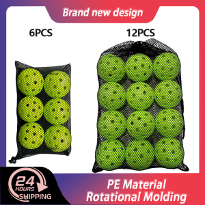 6/12 PCS Indoor Pickleball Balls 40 Holes Colorful and Durable Pickleballs 74mm Training Ball Practice Competition Pickleball