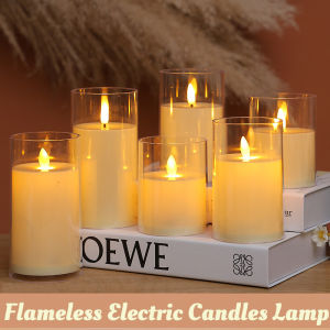 Flameless Electric Candles Lamp Acrylic Glass Battery Flickering Fake Tealight Candle Bulk for Wedding Christmas
