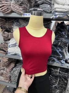 TANKTOP CROP BASIC POLOS TIDAK ADA CUP BRA/BUSA (CET.01) SPANDEK RAYON PREMIUM HANYA TANKTOP SAJA