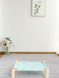 ครบชุดผ้าและไม้ เตียงนอนสําหรับสัตว์เลี้ยง ที่นอนสัตว์เลี้ยง ที่นอนแมว เตียงไม้แมว อุปกรณ์สัตว์เลี้ยง เปลนอนสําหรับสัตว์เลี้ยง