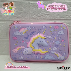 empat Pensil Motif Unicorn Rainbow / Tempat Alat Tulis Anak Perempuan Awan Pink Pelangi Unicorn Anak SD SMP SMA/ Stationary Girl