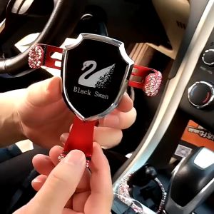 [GIÁ RẺ] Giá Đỡ Điện Thoại Trên Xe Hơi Hình Thiên Nga Đính Đá Cao Cấp - Kẹp Điện Thoại Trên Ô Tô