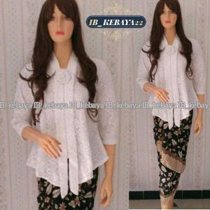 Setelan Kebaya Kutubaru Floy Brokat Modern Atasan Baju Wanita Kondangan Wisuda Pesta