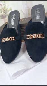 Bisa Cod - Blackpanda Flat Shoes - Sepatu Black Panda - Sepatu Wanita - Black Panda Diva Black WL7-08
