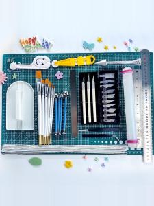 Silicone Sugar Art Tools Set Baking Accessories Pastry Tools Collection Dough Roller Edging Pressing Knife Mould Forming Tools