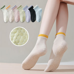 การออกกำลังกายแบบแอโรบิคในร่มสำหรับผู้หญิงพื้นถุงเท้าฟิตเนสถุงเท้าโยคะและพิลาทิสสั้นผ้าคอตตอนสำหรับออกกำลังกาย