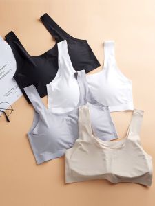 plus Size Strapless Bra Short Vest Style Womens Underwear Bottoming with Chest Pad Summer Thin for Women up to 200 Pounds