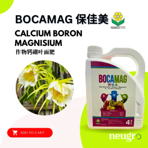Farmcochem BOCAMAG (4L) Foliar Fertilizer Fruit Stimulant Boron 1.38% + Calcium 15.8% + Magnesium 3.17% + Nitrogen 11% Baja Foliar Perangsang Buah Penggalak Bunga