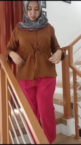 Atasan Wanita Kringkel Airflow -Kemeja Blouse Wanita Kekinian