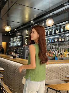 YUFUQING | French Vintage Strapless Vest Women Summer New Fashion Loose Round Neck Sleeveless Top Versatile Design Polyester Fiber Pear Body Type