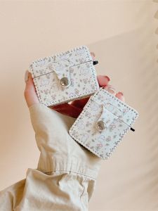 Floral Rabbit Airpods pro Protective Case Apple Airpods 3 Soft Leather Shell Wireless Bluetooth Earphone Box Female Model