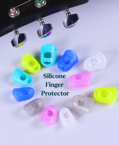 4PCS/Set Silicone Finger Guards Guitar Fingertip Protectors for Ukulele Guitar S M L Guitar Accessories Ready Stock