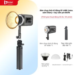 Jinbei | Tay Cầm Pin LED Đèn Chụp Ảnh Dung Lượng Lớn Pin Lithium