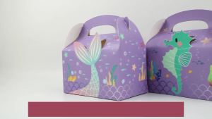 12 Chiếc Túi Giấy Chủ Đề Nàng Tiên Cá Tùy Chỉnh Có Thể Gập Lại Túi Quà Tặng Bánh Cupcake Giấy Thực Phẩm Treatie Túi Đựng Đồ Dùng Tiệc 3 Thiết Kế Hỗn Hợp
