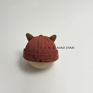 Mũ Chống Nắng Tai Mèo Dễ Thương Dành Cho Trẻ Sơ Sinh Bé Trai Tập Đi Phong Cách Landlord Hoạt Hình Thiết Kế Mũ Ngoài Trời Mùa Hè Không Có Vành Mũ Ấm Áp Dành Cho Mùa Thu