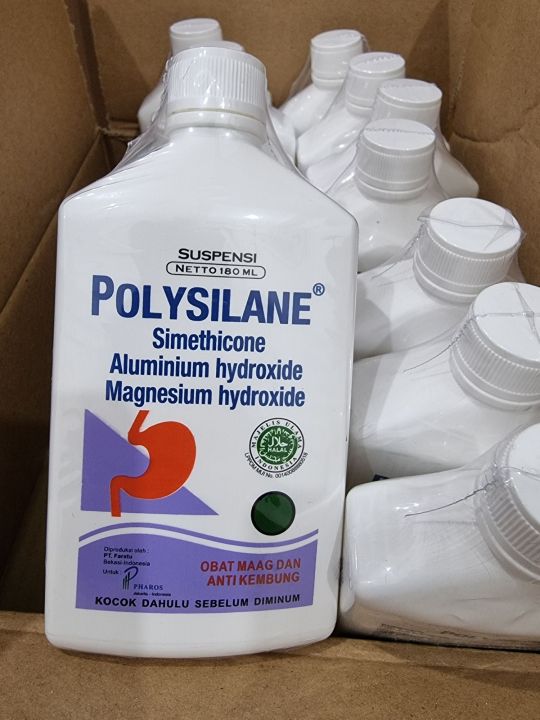 Polysilane suspensi 180ml | obat maag dan anti kembung | sakit maag | obat perut kembung | Polysilane cair 180ml | Polysilane 180