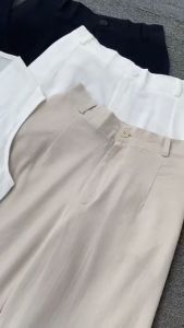 Bianca Oneset Linen Angel Vest+Pants High waist Daily Set Santai Stelan Remaja Viral Korean Stlye