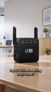 300Mbps 4-Antenna 2.4G WiFi Signal Booster Long Range Wireless Repeater With Ethernet Port For Home Use
