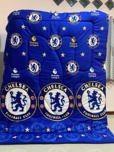 พร้อมส่ง‼️ผ้าปูที่นอน||ชุดผ้าปูที่นอน (ลายเชลชี)ขนาด 56 ฟุต🛏 เนื้อผ้าคอตตอน 100% หนานุ่รีม สีไม่ ตก ⚽️🥅