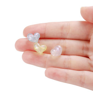 30 cái nhựa sao hạt Acrylic Pearlescent Mặt trang trí chủ đề Tình Yêu hạt cho vòng cổ vòng tay DIY hạt làm trang sức