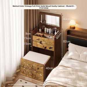 Storage Drawer Cabinet Retro Style Wooden