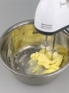 100W Electric Hand Mixer 7 Speed with Stainless Beaters Dough Hooks Portable Food-Grade Handheld Whisk for Baking Cake Cream