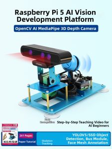 CHUANGLEBO | AI Vision Tracking Development Board Raspberry Pi 5 Camera Gimbal
