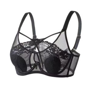 Breasts Contracting Bra Womens Bra Summer Lace Ultra Thin Soft Wire Accessory Breast Push up Push-up Rabbit Ear Bra