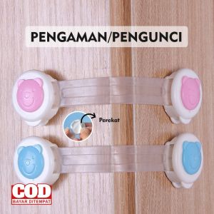 Pengaman Laci Lemari Pintu Kunci Kulkas Pengaman Anak Bayi Safety Lock Baby Kids