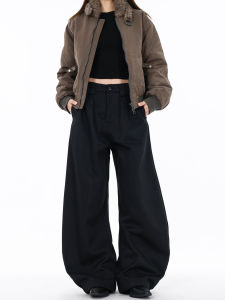 Quần Tây Free Sonata Retro Đơn Giản Cao Cấp Gấp Dày Cong Đen Nam Nữ Đi Làm Quần Dài Thường Ngày Cho Cặp Đôi