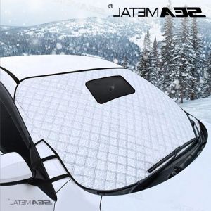 SEAMETAL | SEAMETAL Car Snow Shield Frost Prevention Front Windshield Sunshade Car Recorder Opening Design Snow Shield Car Protection Cover