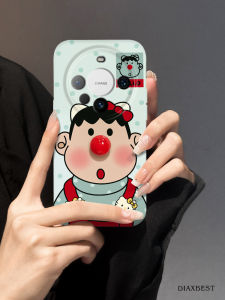 Creative Hand-Pasted Silicone Phone Case for Huawei Mate60 pro Full Cover Lens Protection Male Female Version with Lanyard Cute Fat Tiger Design