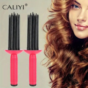 1/2PCS Hair Curler Fluffy Curling Roll Comb with Anti- Slip Design Professional Hairstyling Tools for Voluminous Curls