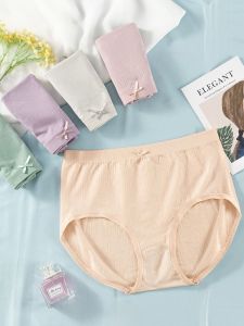 Plus Size Modal Womens Underwear Medium High Waist for Older Women and Students Triangle Shorts